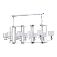 Люстры Crystal Lux NICOLAS SP10 L1300 NICKEL/WHITE, фото 